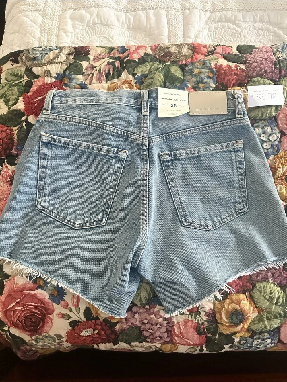 Citizens of Humanity Light Wash Denim Cutoff Shorts Annabelle long short NWT